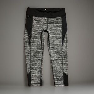 90 Degree by Reflex M Black Gray Cropped Work Out, Gym Leggings Yoga Pan…